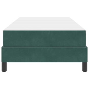 Boxspringbett mit Matratze Dunkelgrün 80 x 200 cm Samt