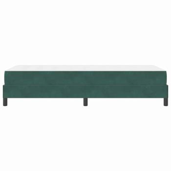 Boxspringbett mit Matratze Dunkelgrün 80 x 200 cm Samt