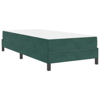 Boxspringbett mit Matratze Dunkelgrün 80 x 200 cm Samt