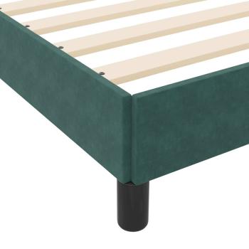 Boxspringbett mit Matratze Dunkelgrün 80 x 200 cm Samt