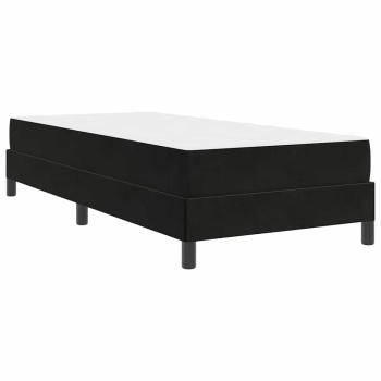 Boxspringbett mit Matratze Schwarz 90 x 190 cm Samt