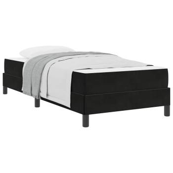 Boxspringbett mit Matratze Schwarz 90 x 190 cm Samt