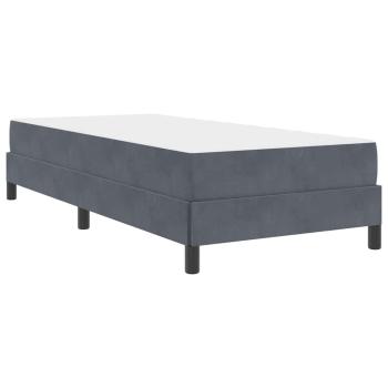 Boxspringbett mit Matratze Dunkelgrau 90 x 200 cm Samt
