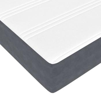 Boxspringbett mit Matratze Dunkelgrau 90 x 200 cm Samt