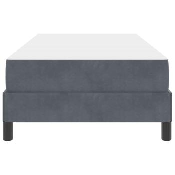 Boxspringbett mit Matratze Dunkelgrau 90 x 200 cm Samt