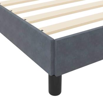 Boxspringbett mit Matratze Dunkelgrau 90 x 200 cm Samt
