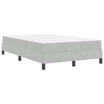 Boxspringbett mit Matratze Hellgrau 120 x 190 cm Samt