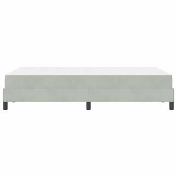 Boxspringbett mit Matratze Hellgrau 120 x 190 cm Samt