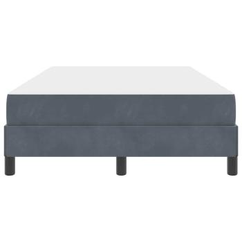 Boxspringbett mit Matratze Dunkelgrau 120 x 190 cm Samt