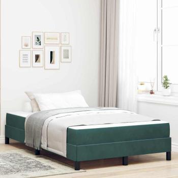ARDEBO.de - Boxspringbett mit Matratze Dunkelgrün 120 x 190 cm Samt