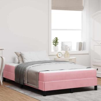 ARDEBO.de - Boxspringbett mit Matratze Rosa 120 x 190 cm Samt