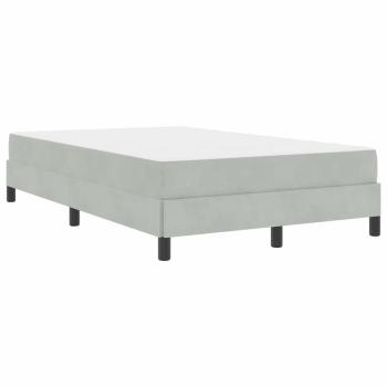 Boxspringbett mit Matratze Hellgrau 120 x 200 cm Samt