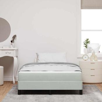 Boxspringbett mit Matratze Hellgrau 120 x 200 cm Samt