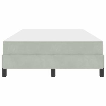 Boxspringbett mit Matratze Hellgrau 120 x 200 cm Samt