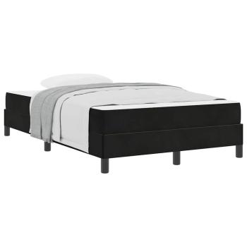Boxspringbett mit Matratze Schwarz 120 x 200 cm Samt