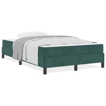 Boxspringbett mit Matratze Dunkelgrün 120 x 200 cm Samt
