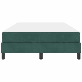 Boxspringbett mit Matratze Dunkelgrün 120 x 200 cm Samt