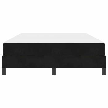 Boxspringbett mit Matratze Schwarz 140 x 190 cm Samt