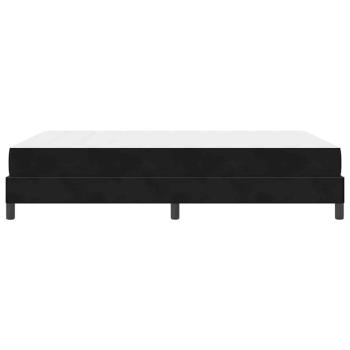 Boxspringbett mit Matratze Schwarz 140 x 190 cm Samt