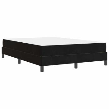 Boxspringbett mit Matratze Schwarz 140 x 190 cm Samt