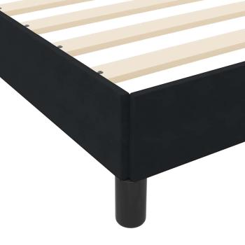 Boxspringbett mit Matratze Schwarz 140 x 190 cm Samt
