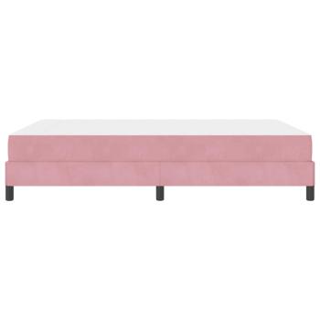 Boxspringbett mit Matratze Rosa 140 x 190 cm Samt