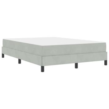 Boxspringbett mit Matratze Hellgrau 140 x 200 cm Samt