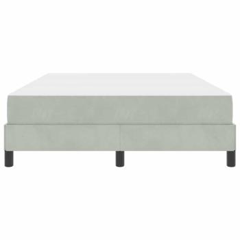 Boxspringbett mit Matratze Hellgrau 140 x 200 cm Samt