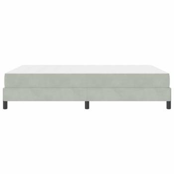 Boxspringbett mit Matratze Hellgrau 140 x 200 cm Samt