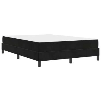 Boxspringbett mit Matratze Schwarz 140 x 200 cm Samt