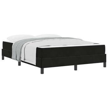Boxspringbett mit Matratze Schwarz 140 x 200 cm Samt