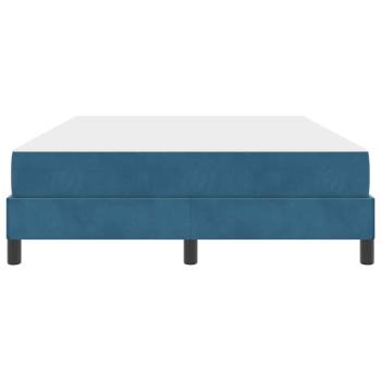 Boxspringbett mit Matratze Dunkelblau 140 x 200 cm Samt