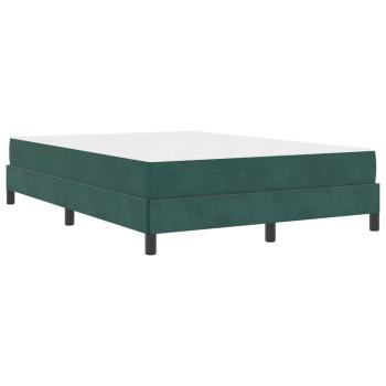 Boxspringbett mit Matratze Dunkelgrün 160 x 200 cm Samt
