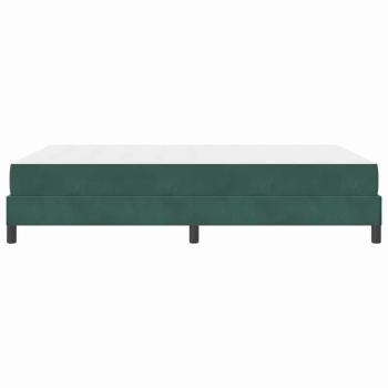 Boxspringbett mit Matratze Dunkelgrün 160 x 200 cm Samt