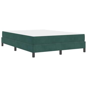 Boxspringbett mit Matratze Dunkelgrün 160 x 200 cm Samt