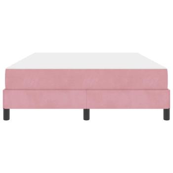 Boxspringbett mit Matratze Rosa 160 x 200 cm Samt