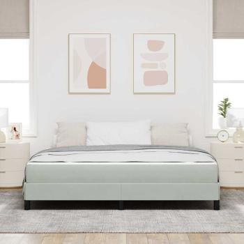 Boxspringbett mit Matratze Hellgrau 180 x 200 cm Samt