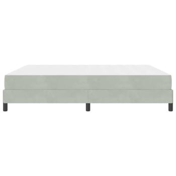 Boxspringbett mit Matratze Hellgrau 180 x 200 cm Samt