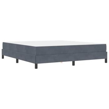 Boxspringbett mit Matratze Dunkelgrau 180 x 200 cm Samt