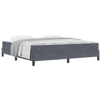 Boxspringbett mit Matratze Dunkelgrau 180 x 200 cm Samt