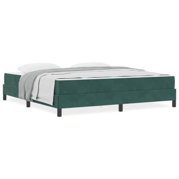 Boxspringbett mit Matratze Dunkelgrün 180 x 200 cm Samt