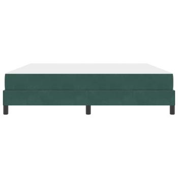 Boxspringbett mit Matratze Dunkelgrün 180 x 200 cm Samt