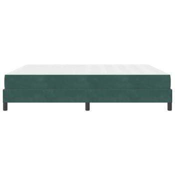 Boxspringbett mit Matratze Dunkelgrün 180 x 200 cm Samt