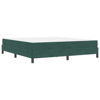 Boxspringbett mit Matratze Dunkelgrün 180 x 200 cm Samt