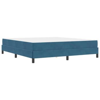 Boxspringbett mit Matratze Dunkelblau 180 x 200 cm Samt