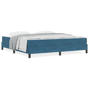 Boxspringbett mit Matratze Dunkelblau 180 x 200 cm Samt