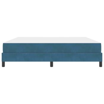 Boxspringbett mit Matratze Dunkelblau 180 x 200 cm Samt