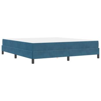 Boxspringbett mit Matratze Dunkelblau 180 x 200 cm Samt