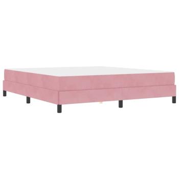 Boxspringbett mit Matratze Rosa 180 x 200 cm Samt