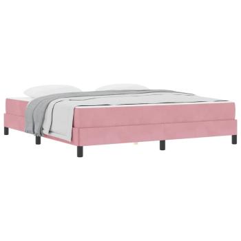 Boxspringbett mit Matratze Rosa 180 x 200 cm Samt